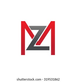 ZM MZ initial company square M logo red