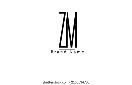 Zm Mz Z M Abstract Vector Stock Vector (Royalty Free) 2153534703 ...