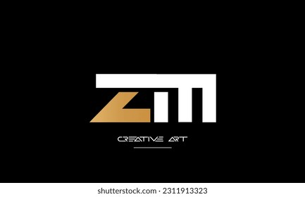 ZM, MZ, Z, M abstract letters logo monogram