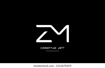 ZM, MZ, Z, M abstract letters logo monogram