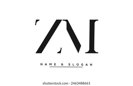 ZM, MZ, Z, M Abstract Letters Logo Monogram