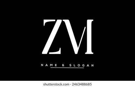 ZM, MZ, Z, M Abstract Letters Logo Monogram