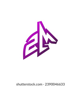 ZM Premium emblem logo initial esport and gaming design concept