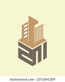 logotipo de letra de vetor hexágono do estado real zm