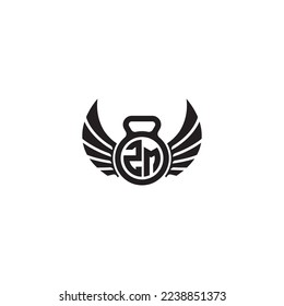 ZM simple fitness gym concept in high quality professional design that will print well across any print media