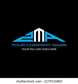 ZMA letter logo creative design with vector graphic