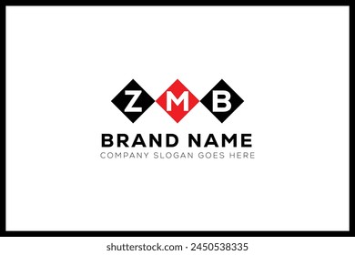 Diseño del logotipo de la letra ZMB. Logo de la letra del monograma de ZMB creative initials. Plantilla de Vector de logotipo de negocios e inmuebles de ZMB.