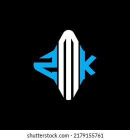 ZMK letter logo creative design with vector graphic