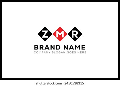 ZMR letter logo design. ZMR creative initials monogram letter logo. ZMR  business and real estate logo vector template.