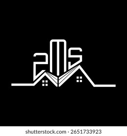 Diseño de logotipo de ZMS Real State, logotipo simple y moderno de ZMS. Diseño de alfabeto lujoso de ZMS  
