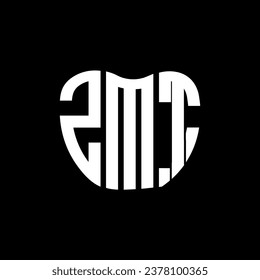 Diseño creativo del logo de la carta ZMT. Diseño único de ZMT.
