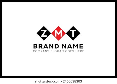 ZMT letter logo design. ZMT creative initials monogram letter logo. ZMT  business and real estate logo vector template.