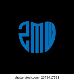 ZMW-Brief-Logo kreatives Design. ZMW einzigartiges Design.
