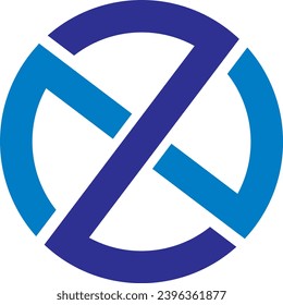 ZN circle icon, symbol, vector file