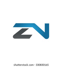 Zn Company Linked Letter Logo Blue Stock Vector (Royalty Free ...