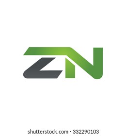 ZN company linked letter logo green