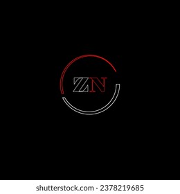 ZN creative modern letters logo design template