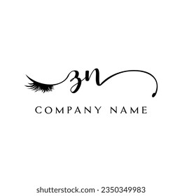 Logotipo inicial Logotipo lash vector eyelash moderno