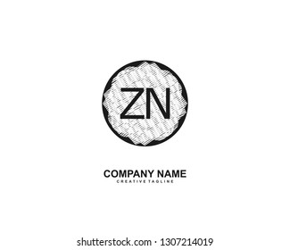 ZN initial logo template vector