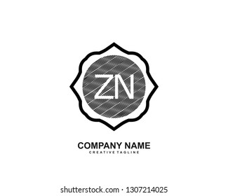 ZN initial logo template vector