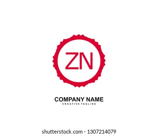 ZN initial logo template vector