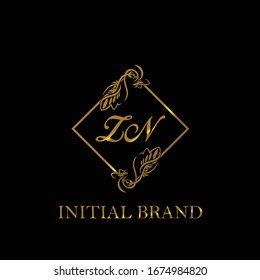 ZN Initial wedding logo template vector