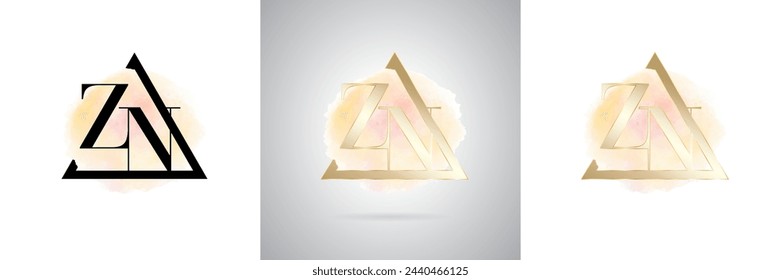 ZN Letter Initial Brand Logo Design	
