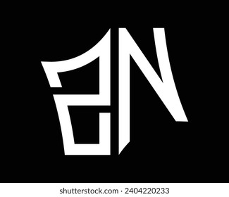 ZN letter logo design vector art.