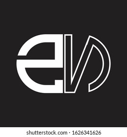 ZN Letter logo monogram with oval shape negative space design template