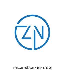 ZN Logo Design Abstract Modern Letter vector Illustration
