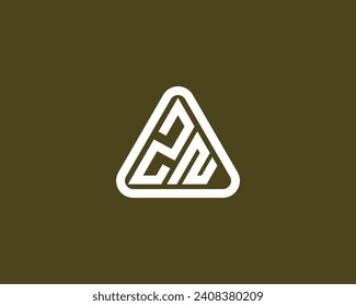 ZN logo design vector template