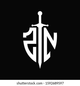 ZN logo with shield shape and sword
