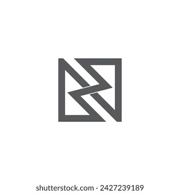 ZN, NZ, Abstract initial monogram letter alphabet logo design