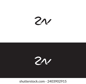 ZN, NZ letter logo design template elements. Modern abstract digital alphabet letter logo. Vector illustration. New Modern logo.