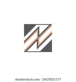 ZN, NZ, N AND Z Abstract initial monogram letter alphabet logo design