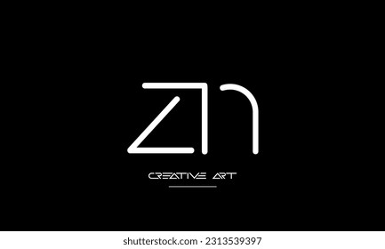 ZN, NZ, Z, N abstract letters logo monogram
