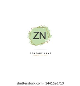 ZN Z N Initial logo Beauty template vector