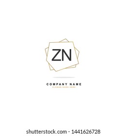 ZN Z N Initial logo Beauty template vector