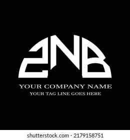 ZNB letter logo creative design with vector graphic