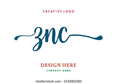 ZNC  lettering logo is simple, easy to understand and authoritative