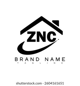 ZNC logo design vector template