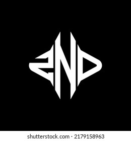 ZND letter logo creative design with vector graphic