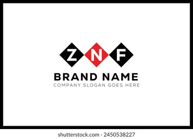 ZNF letter logo design. ZNF creative initials monogram letter logo. ZNF  business and real estate logo vector template.