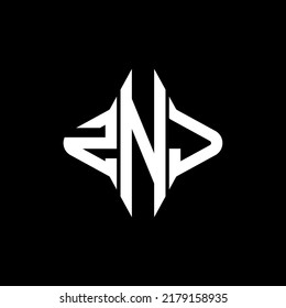 ZNJ letter logo creative design with vector graphic
