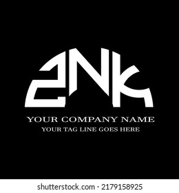 ZNK letter logo creative design with vector graphic