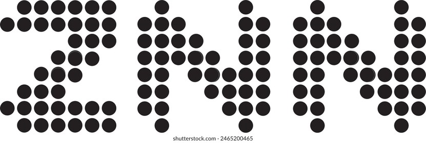 Diseño de logotipo ZNN Dot, ícono, símbolo, archivo de Vector 
