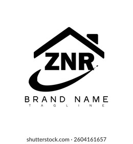 ZNR logo design vector template