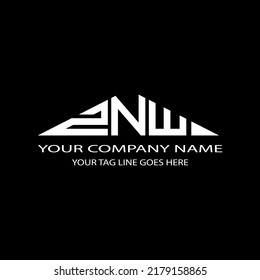 ZNW letter logo creative design with vector graphic