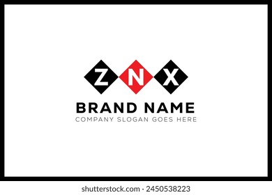 ZNX letter logo design. ZNX creative initials monogram letter logo. ZNX  business and real estate logo vector template.