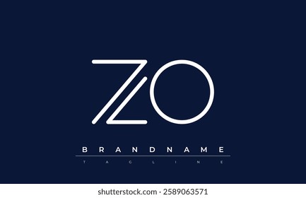 ZO Abstract letter logo. This logo icon incorporate with abstract shape in the creative way